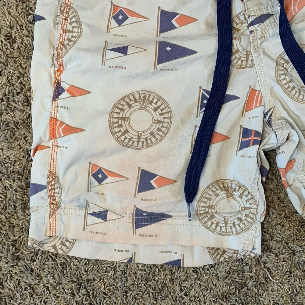 Reyn‎ Spooner Board Swim Shorts Mens 30 Nautical Flags AOP Pockets Beach